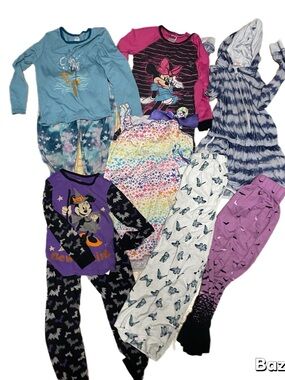9pc Sz 7/8 pajamas bundle